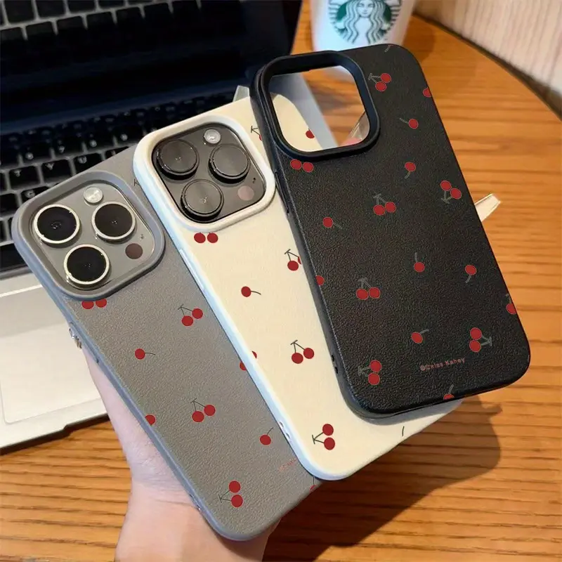 Cartoon Cherry Lychee Design Protective Smartphone Case - Shockproof, Drop-Resistant, Durable High-End TPU Cover for iPhone 11,X,XS,XS Max,12-17 - Trendy Cellphone Protector Accessory by summerwins, Accessories