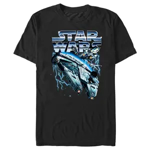 Men's Star Wars: A New Hope Millennium Falcon Silver Logo T-Shirt