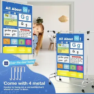 New Alphabet Learning Pocket Chart, Classroom Supplies Charts, Creative Letter Study Sleeve Table Graph, Educational Toy for Kids, Durable & Portable Design