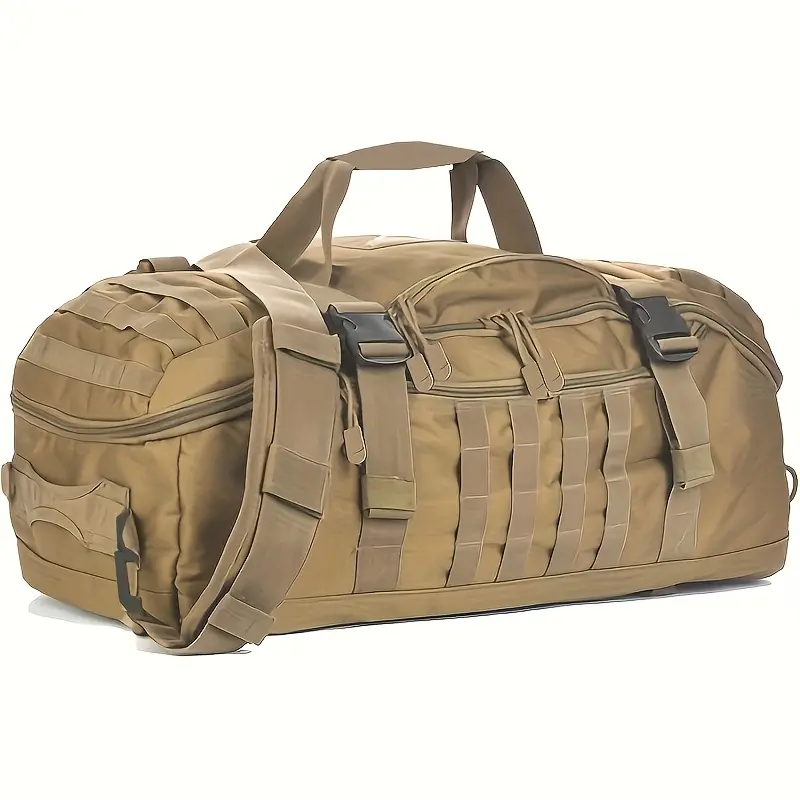 Unisex 600D Extra Thick Fabric High-Capacity Convertible Gym Bag - Zip-Closure Backpack, Handbag, Duffel/Weekender Bag for Men, Fitness, Weekend Travel, Male