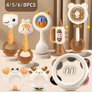 Baby Rattle Toy Set, Auditory Development, Early Sensory Learning, Color Recognition, Parent-Child Interaction, Nursery, Home Use, 18m+ Baby Toys, Rattle Maracas Sensory