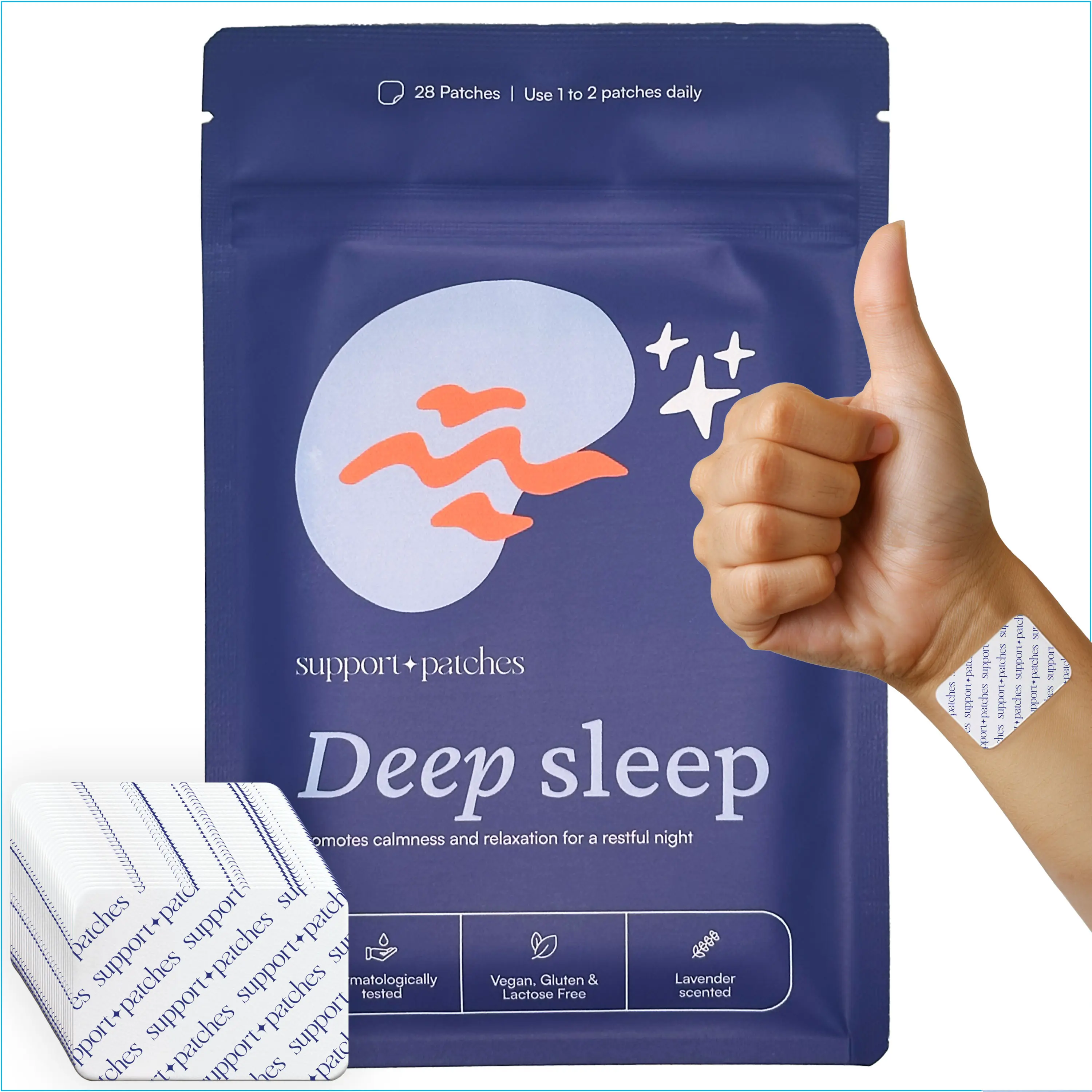 Deep Sleep Patches for Adults Extra Strength — Sleep Patch with Melatonin 5mg & Valerian, Relax & Wake Up Refreshed, Extended Release Melatonin, 28 Patches