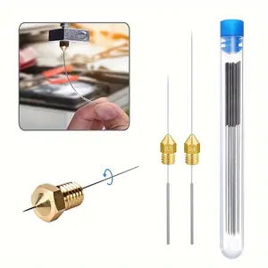 10-Piece Stainless Steel Cleaning Nozzle Tool Kit, Spray Nozzles, Car Window Wiper & 3D Printer Nozzle Cleaner, Gas Stove Burner, Shower Head Tube