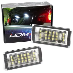 iJDMTOY 3W Full LED License Plate Light Kit For 2004-2006 BMW E46 LCI/Facelift 325ci 330ci M3 2-Coor Coupe, Powered by 18-SMD Xenon White LED