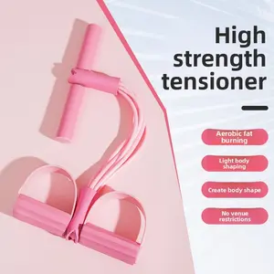 Six-Strand Heavy Abdominal Roller, Core Training for Legs & Abs, Home Use Portable Non-Slip Foot Pedal Resistance Band, Abdominal Core Trainer, Abdominal Exercise Equipment