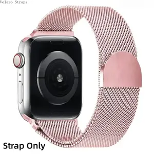 Magnetic Milanese Loop Apple Watch Band, Stainless Steel Mesh Strap for Series 1-11/SE/Ultra 1-3 (38-49mm), Waterproof Stylish Replacement for Men & Women