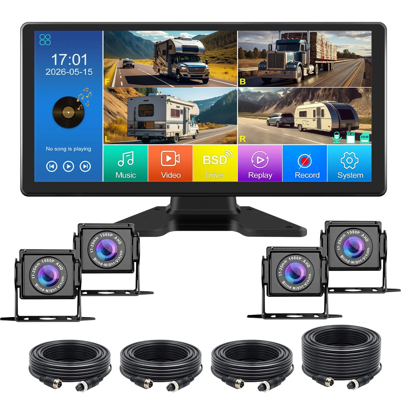 10.36'' Monitor with 4-Camera