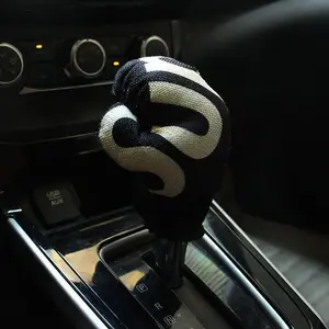 Universal creative car gear shift knob cover, handbrake cover, cartoon style gear shift lever protection cover, automatic and manual transmission lever cover, car interior accessories.