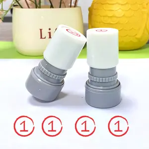 Automatic Round Teacher Stamp with Ink, Grade Results Stamps for Teachers, Self-Inking Rubber Seal for School Use