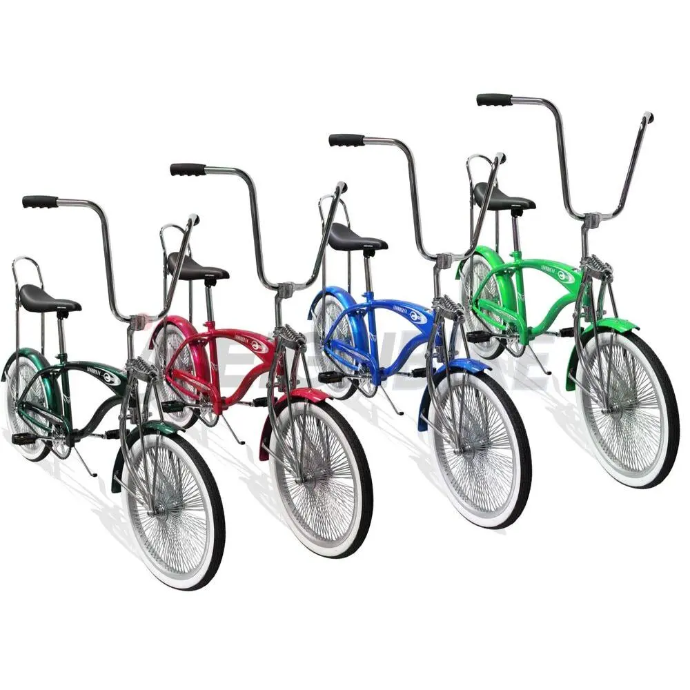 Lowrider 20" Banana Seat Cruiser Bicycle 140 Spokes Fan Rims Classic Style Bike vintage bicycle