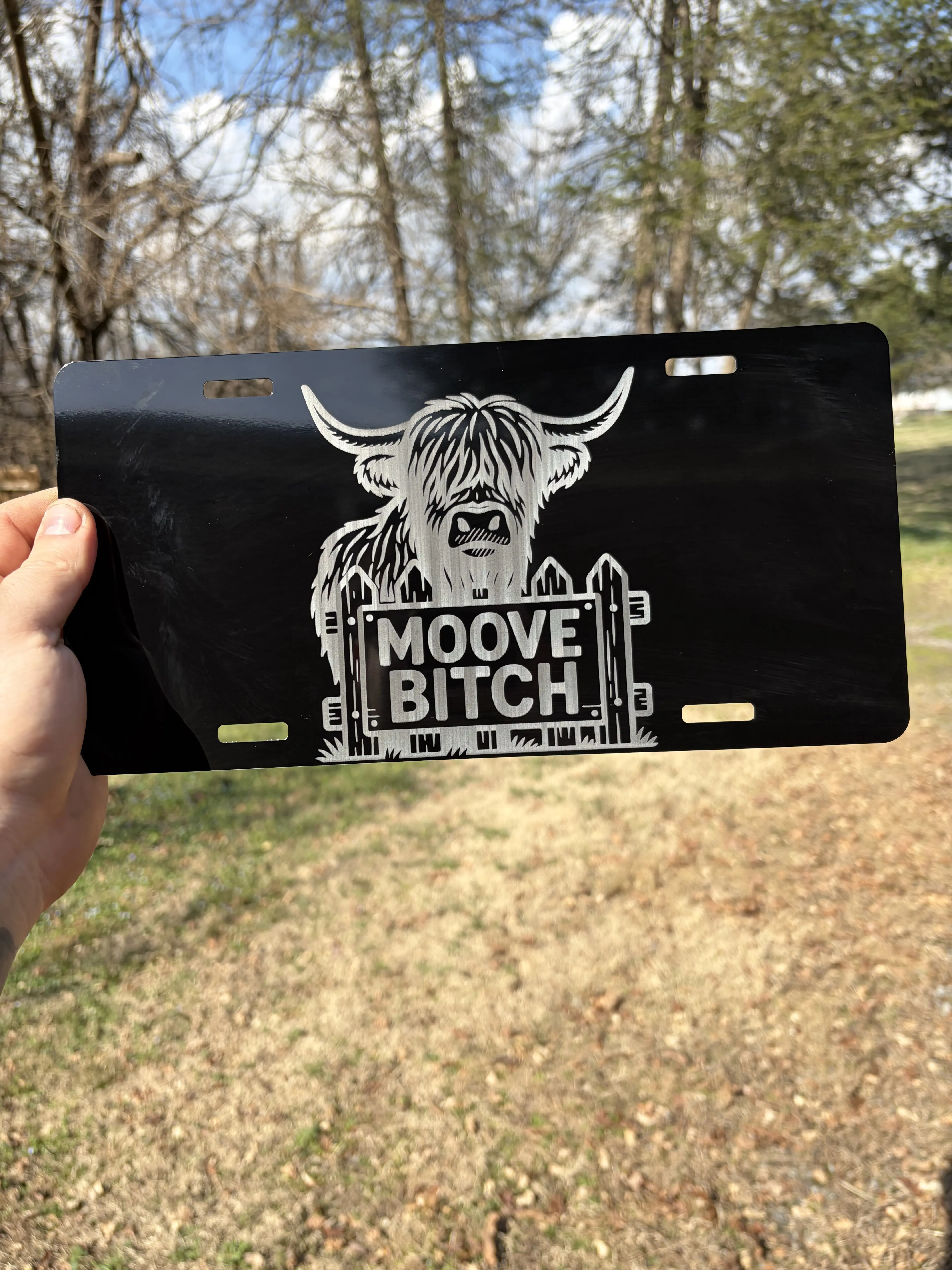 Custom Laser Engraved Front License plate