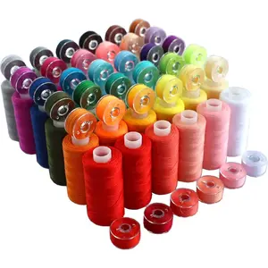 72 PCS Sewing Thread Assortment, 36 Color Thread for Sewing Machine with 36 Same Color Bobbins, Polyester Thread 400 Yards/Spool