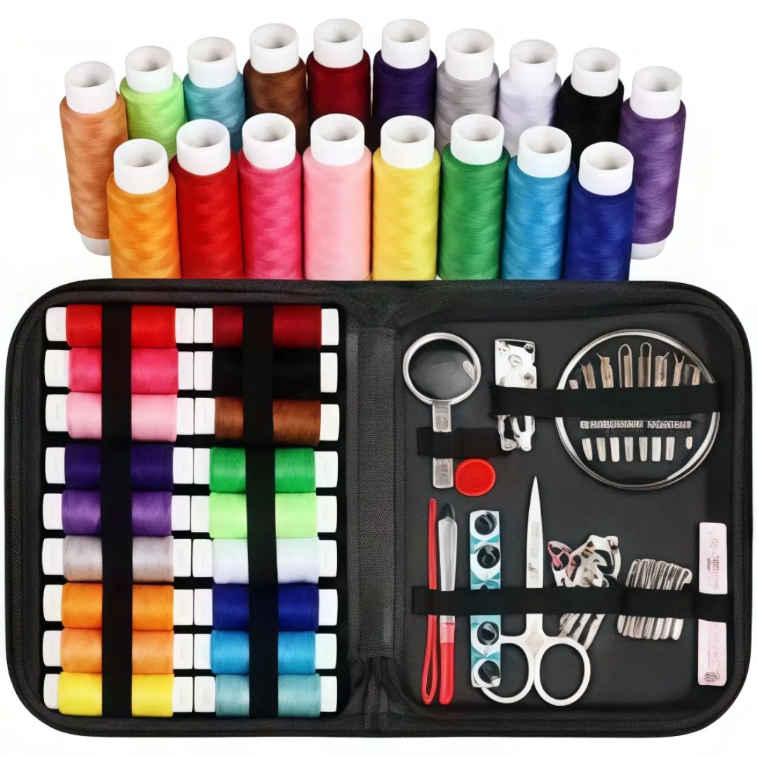 Home, Travel & Emergency Ready Sewing Kit | Complete Basic Needle and Thread Set for Adults & Beginners with All Essential Supplies， gift