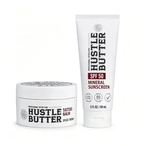 Complete Tattoo Care Set – Hustle Butter Healing Balm & Water Resistant SPF50 Sunscreen