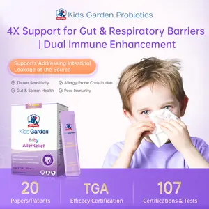 Kids Garden Toddler & Kids Probiotics (15B CFU) – Allergy Relief for Pollen & Dust Mite Symptoms (Sneezing, Runny Nose, Stuffiness), Gut Health Support, Constipation & Diarrhea Relief, Immunity Boost