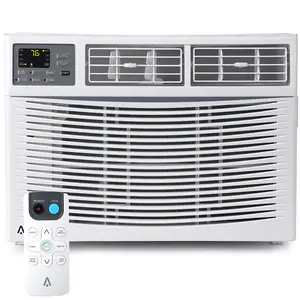 10000 BTU Window Air Conditioner, Turbo Fast Cooling Window-Mounted AC Unit with Remote Control and Wifi, Flexible T-Design Window Installation Kit, Energy Saving, Low Noise