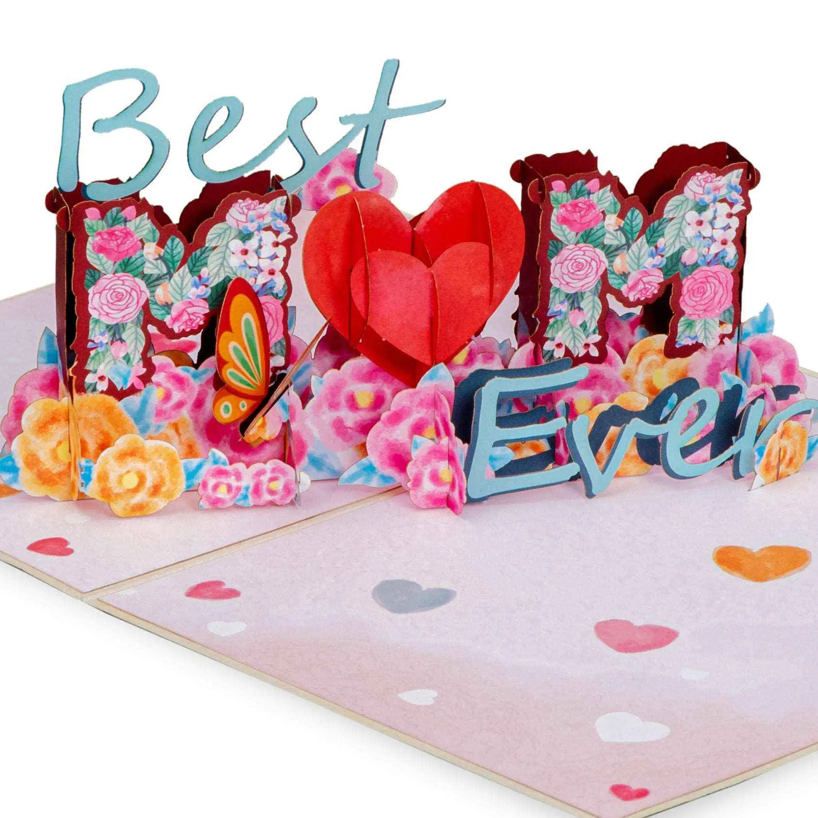 Paper Love Mother’s Day Card, 3D Pop Up Cards, Handcrafted Laser Cut Gratitude Greeting Card for Mom, Wife, Grandma, Premium Design Gratitude Gift Luxurious Cardstock