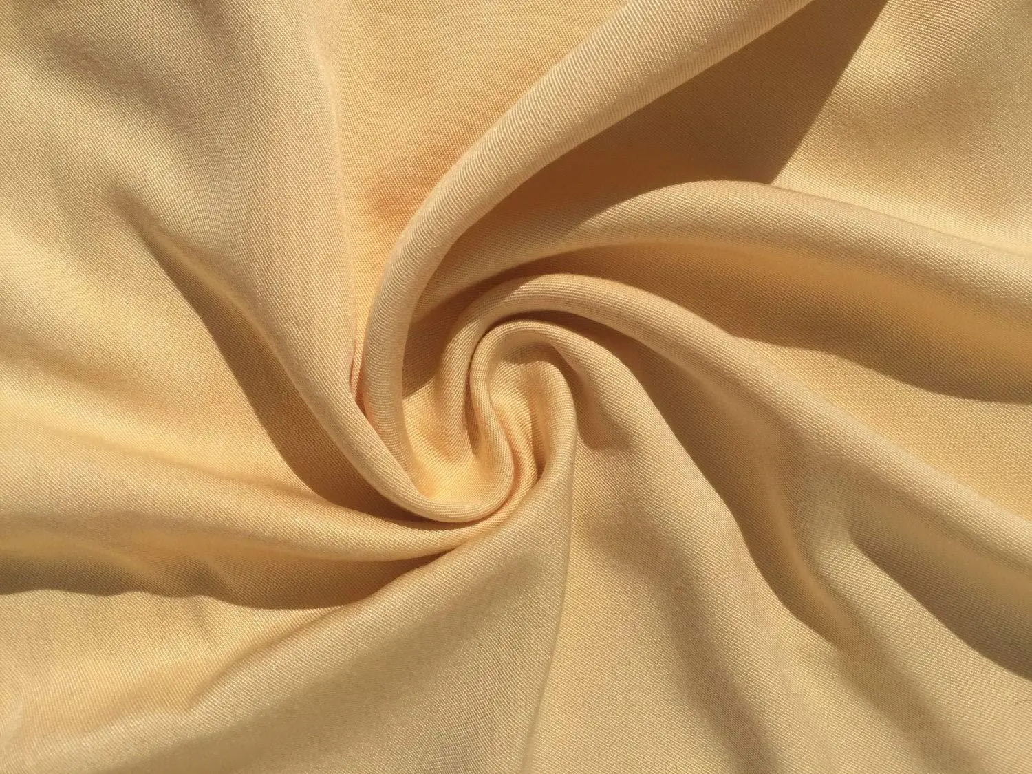 60" Yellow 100% Lyocell Tencel Gabardine Twill Eco Friendly Medium Weight Woven Fabric By The Yard