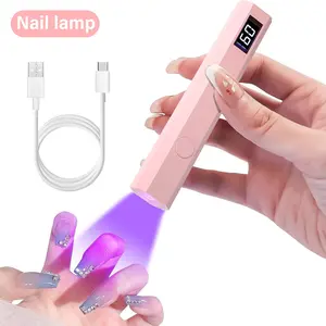 UV LED Handheld Nail Gel Curing Light, Gel Nail Dryer, Portable Rechargeable Lamp with 180mah Battery, Suitable for All Nail Polish Gels, Manicure Salon & Home Use, Nail Care, DIY Nail Art Tools, It is the perfect gift for those who love nail art.
