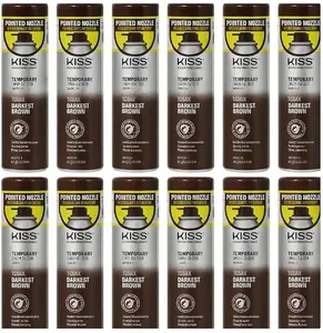 12-Pack Tintation Color Spray (TCS02 Darkest Brown Balayage Highlights) - Salon-Quality Nozzle Haircare Product, Non-Bleaching Natural Pigment Color-Tinted Semi-Permanent Hair Styling Solution, Color-Tinted Semi-Permanent Color