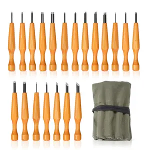 Wood Carving Tool Set, 20-Piece Wood Carving Knife Set Beginner Kit Wood Whittling Kit with Canvas Case for Adults Children, Carving DIY Wood Carving Kit - Perfect for Beginners and Experts