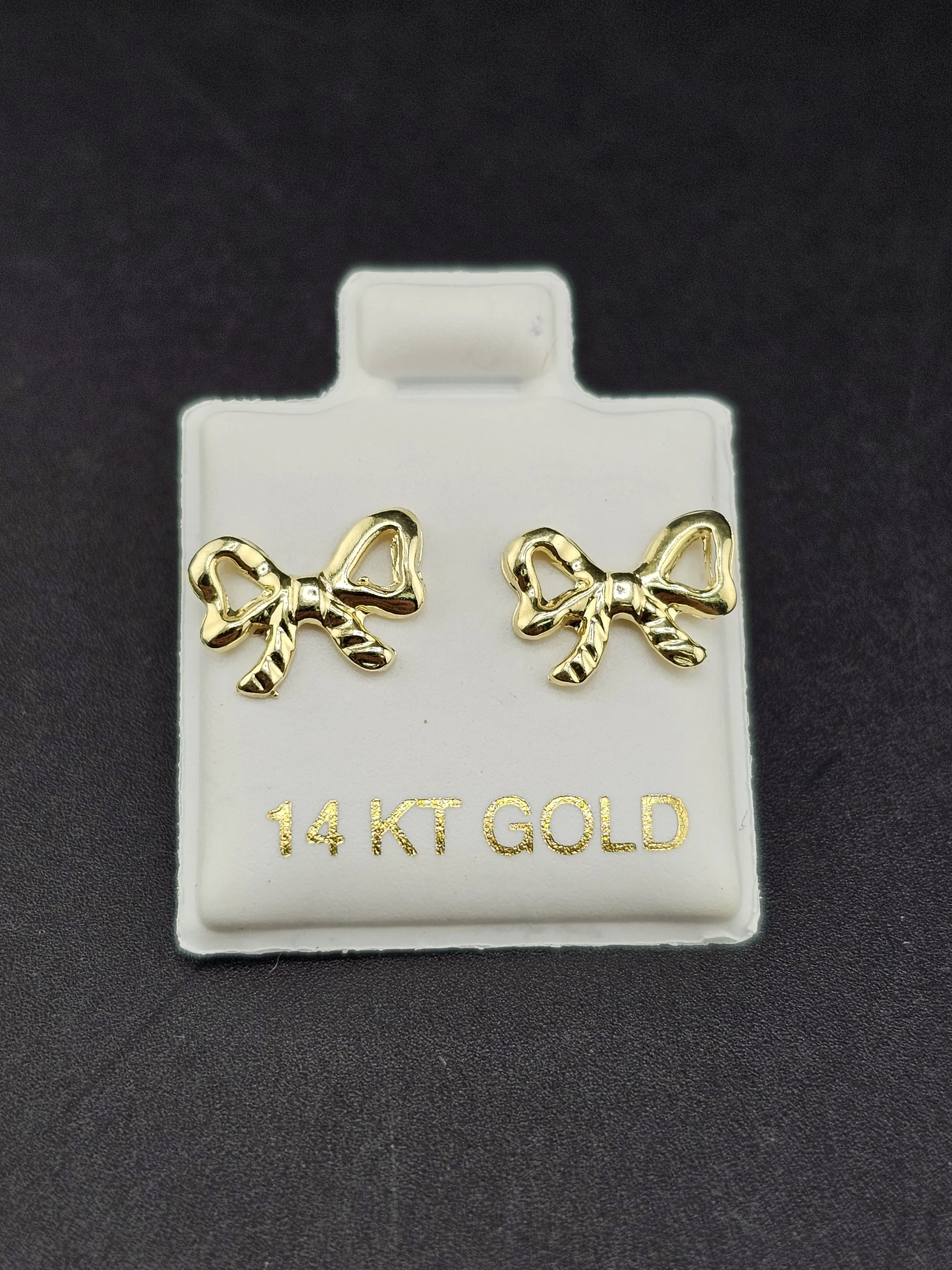 14K Gold Earrings - Bow
