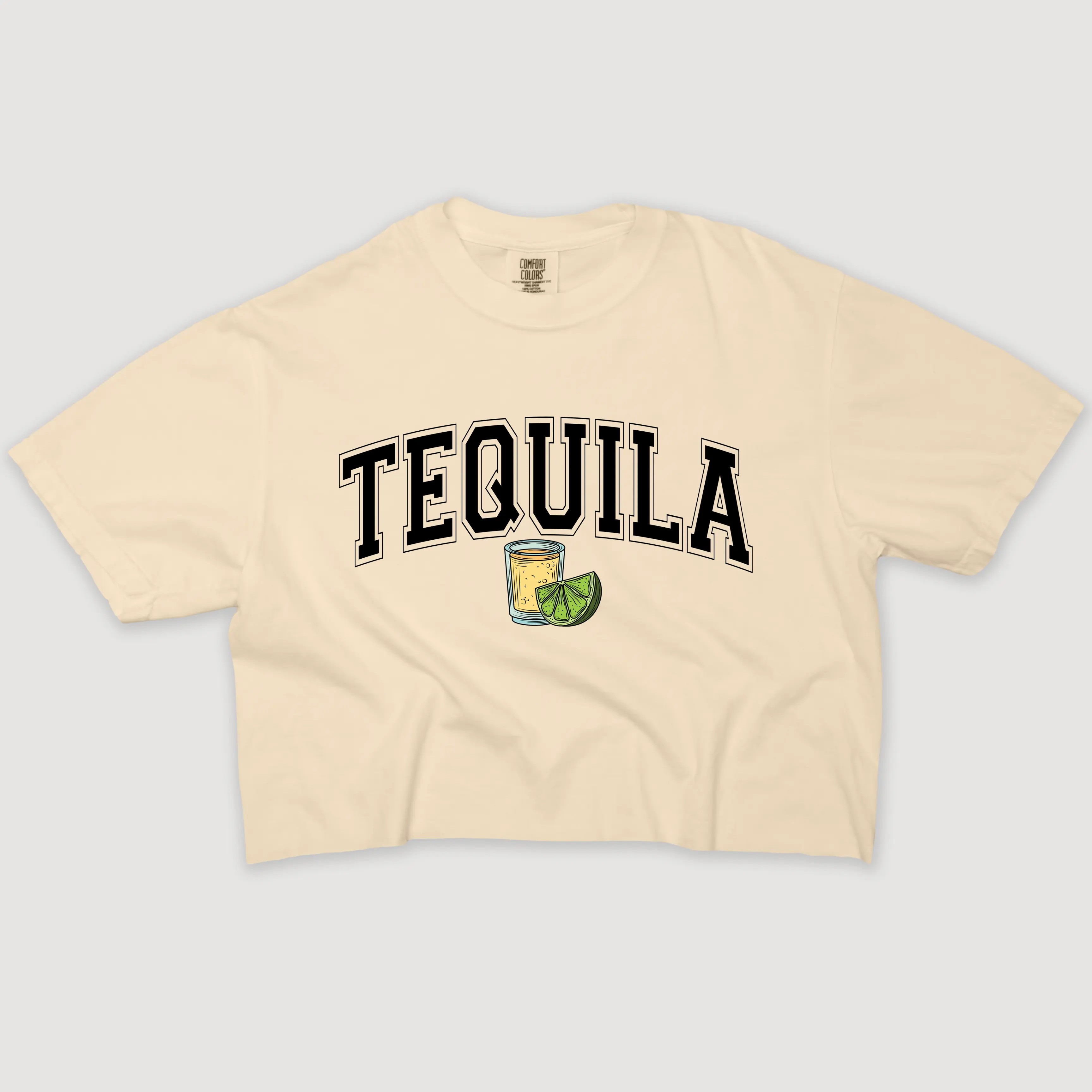 Tequila Shirt Lime & Shot - Cropped