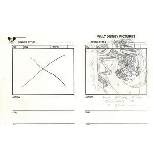 Chip n Dale Rescue Rangers Original Production Animation Storyboard Walt Disney FIRST EPISODE 1988 A113