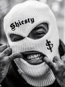 Halloween Balaclava, 3-Hole Design, Embroidered Letters & Dollar Sign, Full-Face Ski Mask, Warm Knit Winter Sports Mask for Men Women, Knitted Balaclava, Face Covering