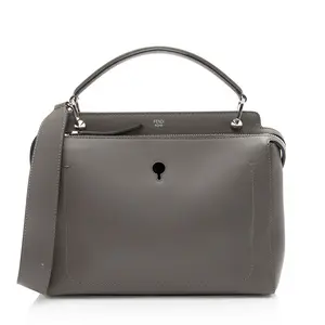 Pre-owned FENDI Calfskin Shoulder Bags Dotcom Medium Satchel