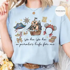 Adult/Youth/Toddler Coquette Bow Yo Ho Yo Ho A Pirate's Life For Me T-shirt Magic Pirates Shirt Magic Cruise Pirate Night Shirt Pirates of The Caribbean, Outfit Summer 2026