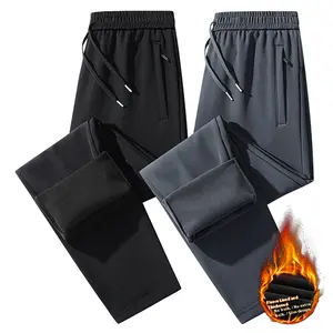 Men's Fleece Joggers 2 Pack - Polar Fleece Lined, Zipper Pockets Sweatpants for Cold Weather & Active Lifestyle