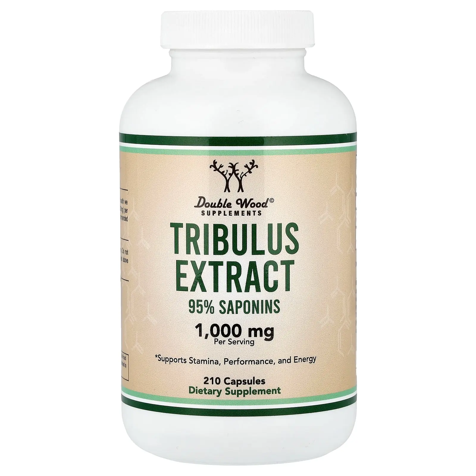 Double Wood Supplements Tribulus Extract, 210 Capsules (500 mg per Capsule)