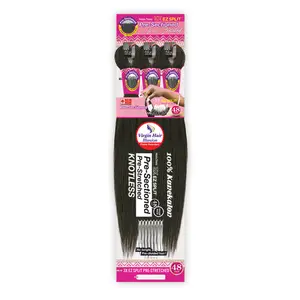 Janet Collection Braids Pre-Sectioned Nala Tress 3X EZ Split Pre-Stretched 48"