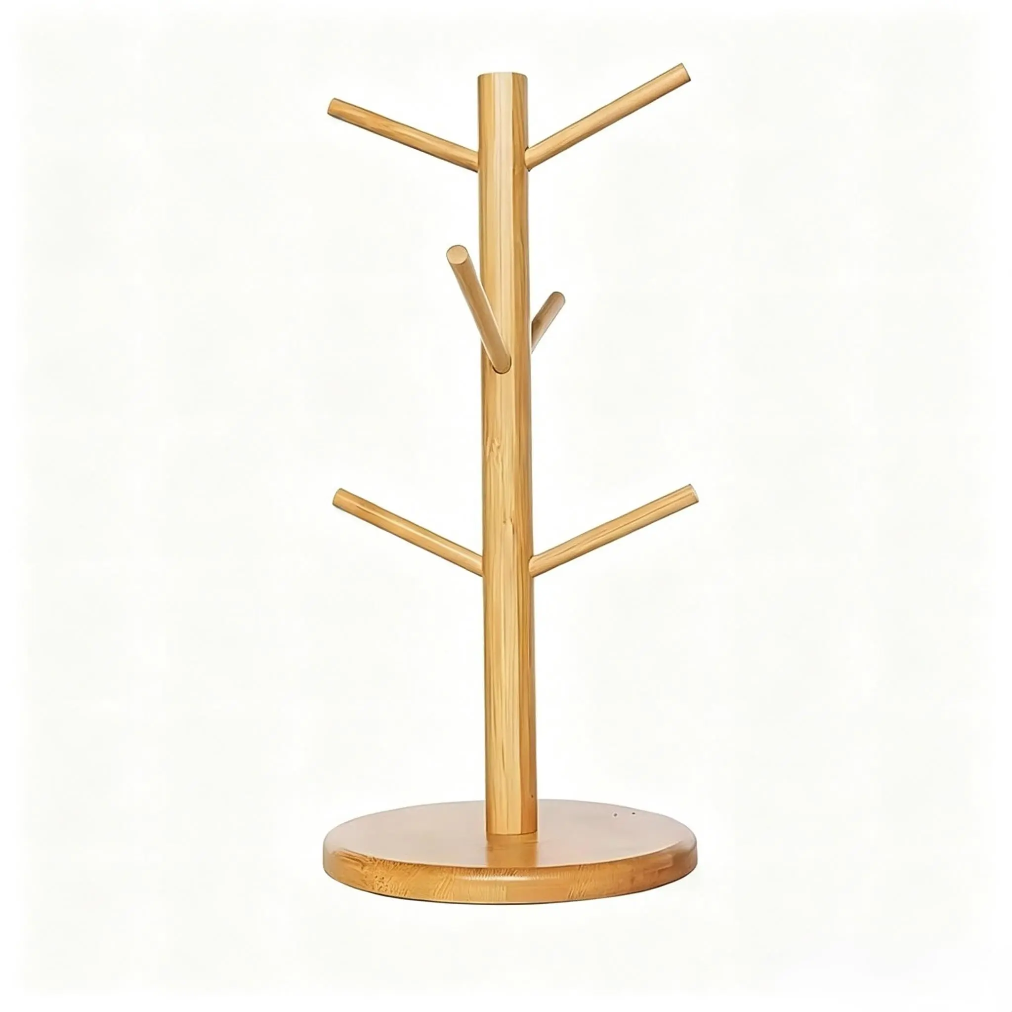 Bamboo Cup Holder, 1 Count Cup Drying Rack, Kitchen Cup Storage Rack, Household Storage Rack for Kitchen, Living Room, Bedroom, Bathroom, Organiser, Bathroom Organizer, Bathroom Accessories Organizer, Bathroom Organizing Accessories, Bathroom Organization
