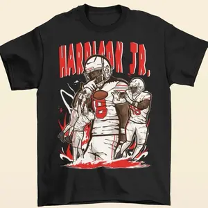 Marvin Harrison Jr. Cartoon Style Arizona Football T-Shirt WXQ