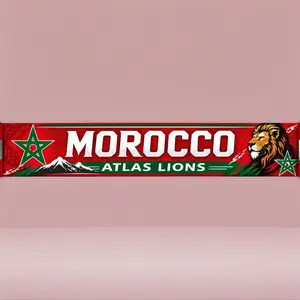 Morocco Flag Scarf, Casual Lightweight Wrap Shawl for Men and Women, North African Kingdom Pride Fashion Accessory