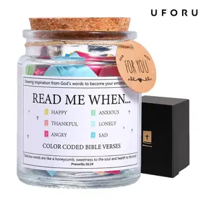 UFORU Bible Verse Prayer Jars - Glass Scripture Prayer Jars, infusing strength and hope for every emotion and circumstance. 1 set. Graduation gift, Christian gift for women, Valentine's Day gift, wedding favor #SummerWins#DFYD