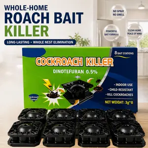 8 Pack Roach Killer Bait Stations – Indoor Cockroach Trap, Odorless & No Mess, Pet Friendly Formula, Fast Acting Nest Control for Kitchen & Home