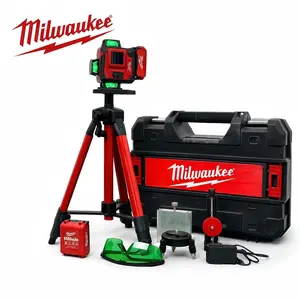 Milwaukee M12 Green Laser Level Ultra-Accurate ±0.1mm Self-Leveling ±4° 10H Runtime Pro Jobsite Tool for Renovation Electricians Plumbers Carpenters