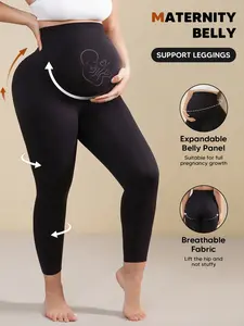 Maternity Yoga Leggings, Comfortable Breathable Design, Perfect for Pregnancy Support & Daily Wear, Essential Women's Activewear