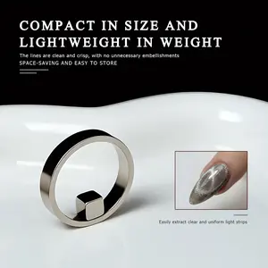 Nail Art Bestseller 3-Second Hollow Cat Eye Magnetic Nail Tool, New Strong Circular Magnet, Beginner Assistance Tool for Easy Application, Lightweight