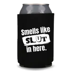 Funny Can Cooler, Smells Like Slut In Here, Hilarious Gag Gift, Funny Drinking Gift, Beer Coolies, Party Favors, Drinkware Accessories Printed Water Proof