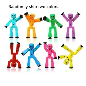 Creative Suction Cup Matchstick Figure Jointed (2 Pack), Twister Matchstick Photography Prop, Kids Toy, Random Color, 2pcs Shipping, Action Figure Set