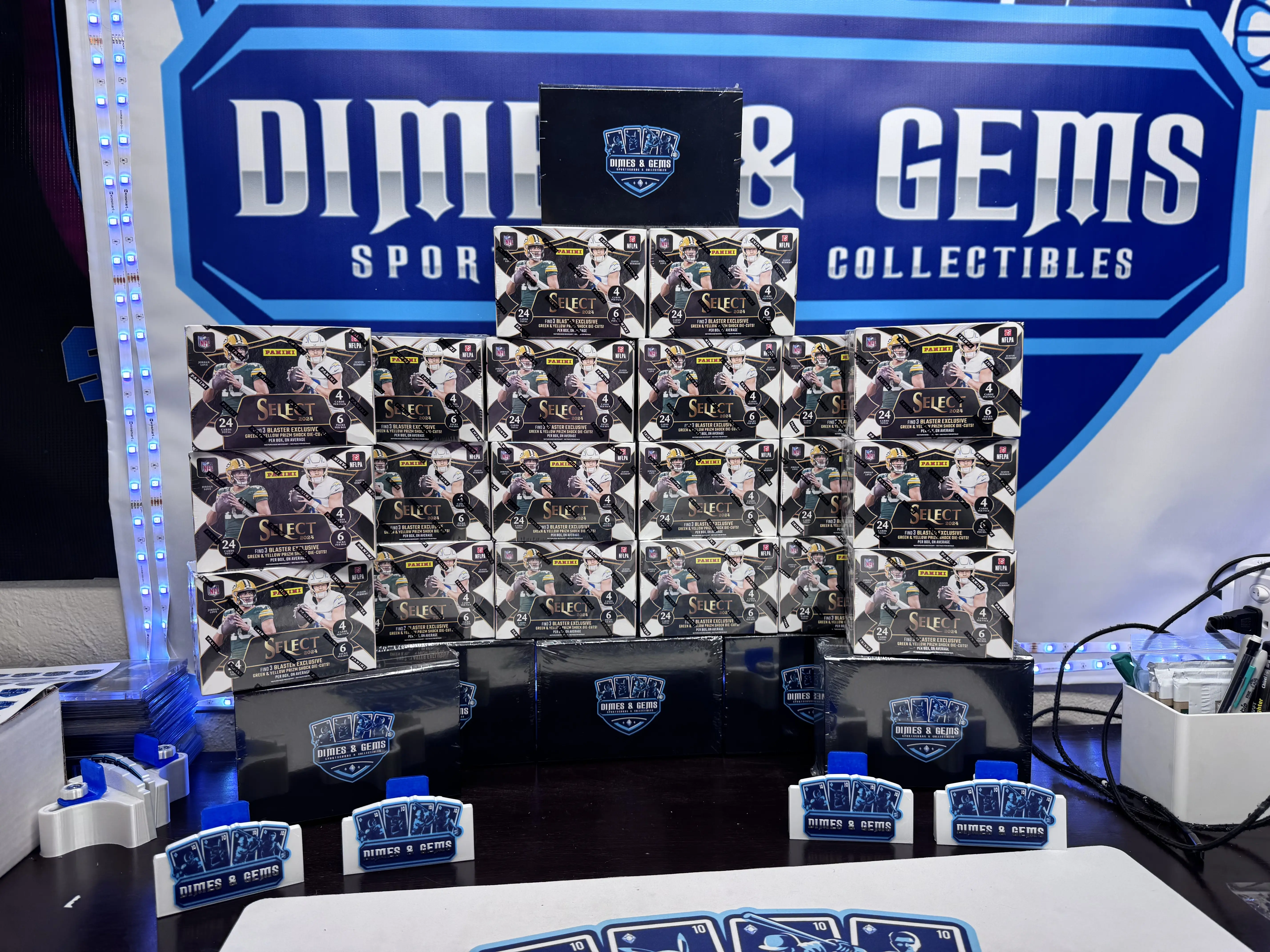 Dimes & Gems Select Blasters Football Case - BREAK 1: 2024 Select Blasters Case and 1 Case of Dimes & Gems Repack