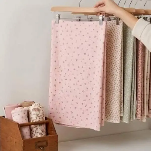 Ditsy Floral Pointelle Rib Knit Fabric, 58-60 in Width, Sold by the Yd