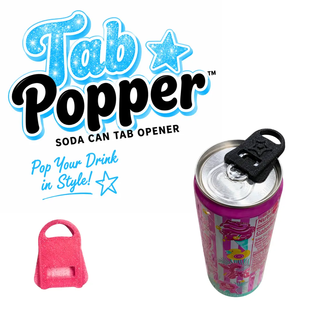 Tab Popper Beverage Can Opener - Ergonomic Manual Kitchen Utensil Gadget, Lightweight Handmade, Hand Washable, Multiple Colors Including Black Galaxy for Easy Can Tab Opening, Hand Wash, Manual Use