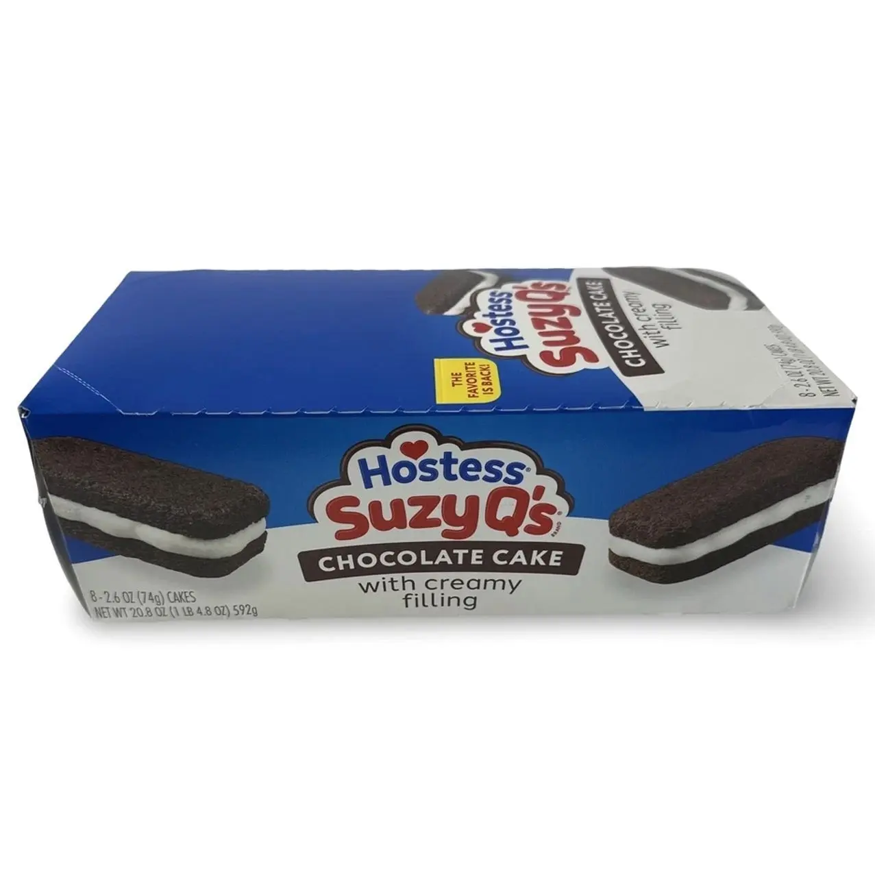 Hostess Suzy Q's Snack Cakes, Chocolate with Cream Filling, Full Size Single Ser