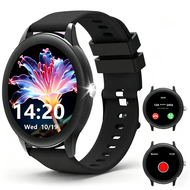Unisex Adults Smart Watch with Call Control, HD Screen, IP67 Waterproof Fitness Tracker, Step Tracker, Round Dial, Multi-Sport Modes Pedometer, Bluetooth Connectivity, Compatible with iOS Android Devices, Watches for Women