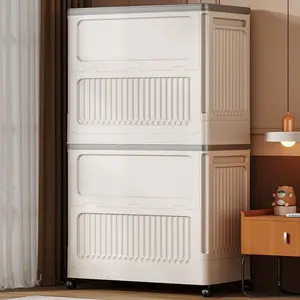 Thick Plastic Storage Box, Large Capacity Organizer Bin, Home Clothes Container, Dorm Room Book Holder, Student Bedroom Essentials, High Capacity Storage